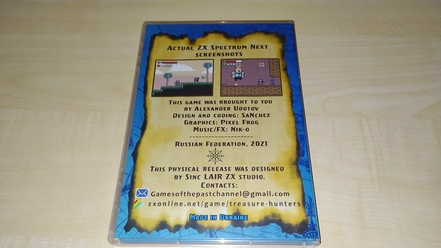 Treasure Hunters physical edition back side